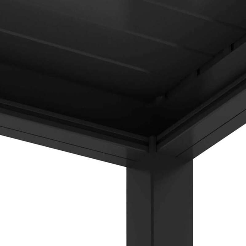 Luxi Living Baltic Motorised Freestanding Louvre Roof Aluminium Pergola - angular view of the pergola underneath