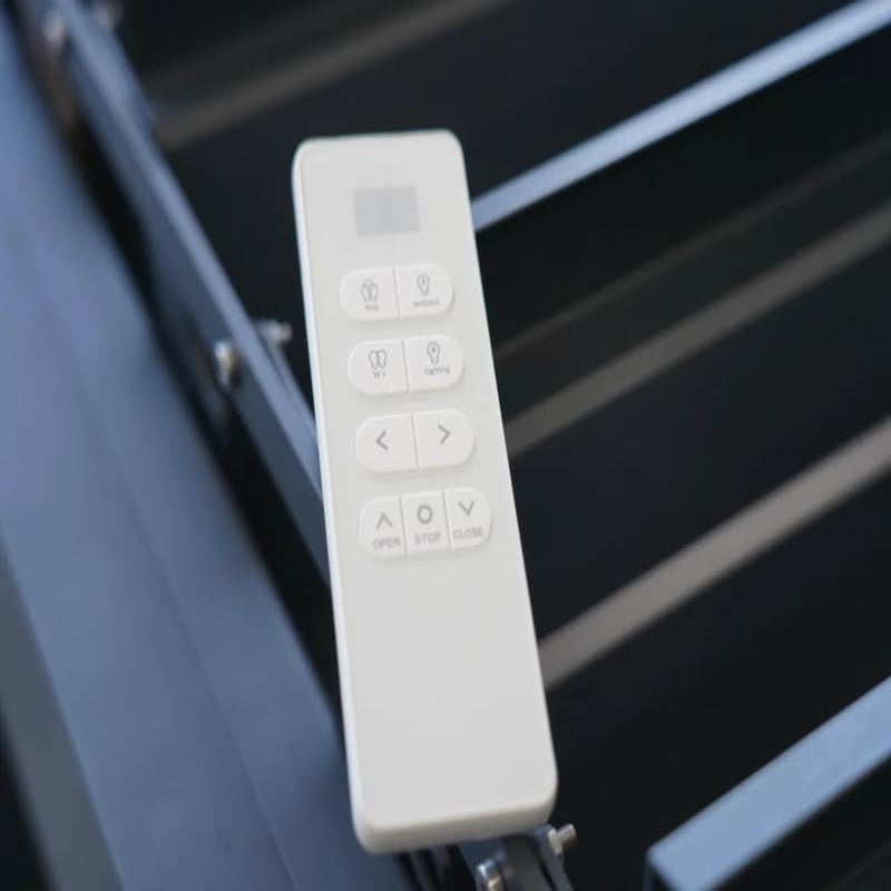 Luxi Living Baltic Motorised Freestanding Louvre Roof Aluminium Pergola remote control module