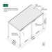 Luxi Living Baltic Motorised Freestanding Louvre Roof Aluminium Pergola - 5x3m pergola plan dimensions.