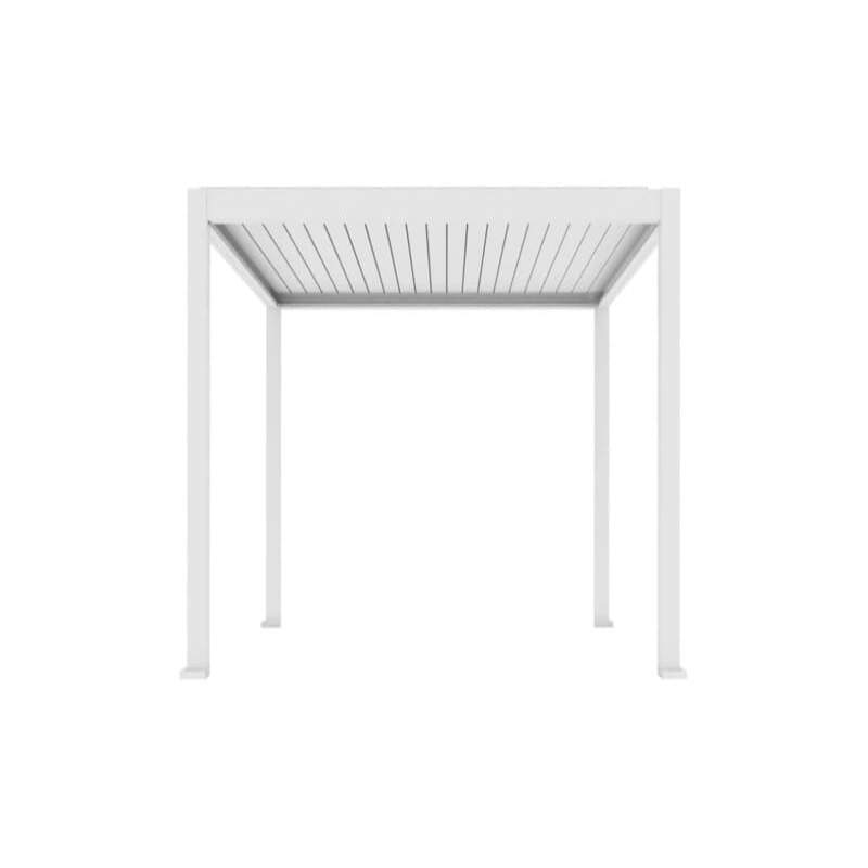 Luxi Living Baltic Motorised Freestanding Louvre Roof Aluminium Pergola - 3x3m on white background.