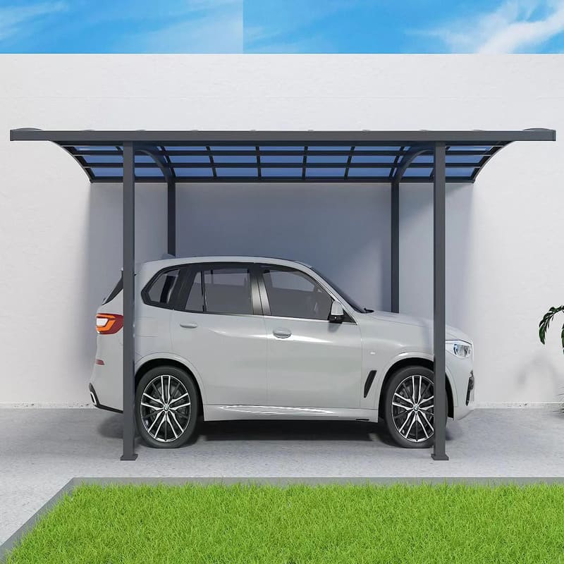 Luxi Living Carport 5.6m x 3.12m x 2.7m-White SUV under Carport