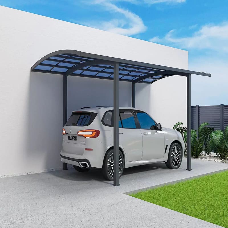 Luxi Living Carport 5.6m x 3.12m x 2.7m-angular view of SUV under carport.