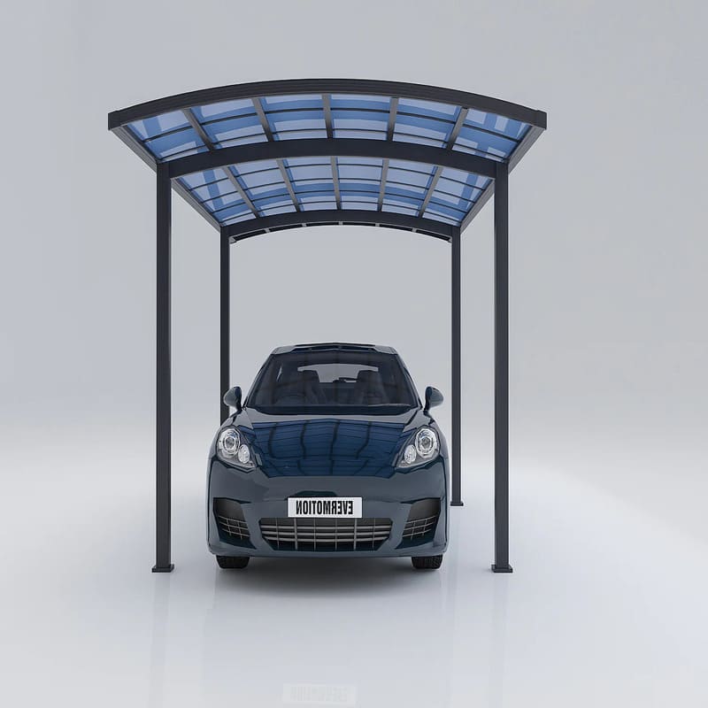 Luxi Living Carport 5.6m x 3.12m x 2.7m-front view of porsche under carport