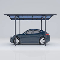 Luxi Living Carport 5.6m x 3.12m x 2.7m - sideview of the porsche under carport