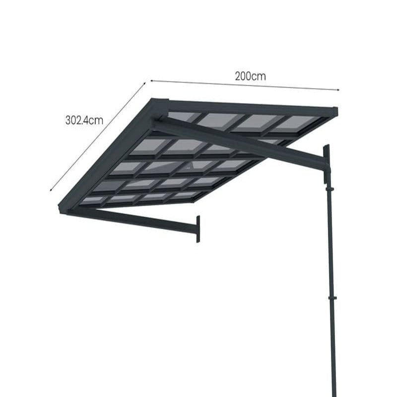 Luxi Living City Window / Door Awning Canopy - 3x2m erect
