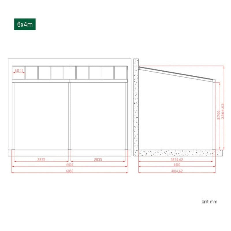 Luxi Living Coastal Patio Cover -6x4m patio plan