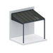 Luxi Living Coastal Patio Cover Quarter Window - angular front view