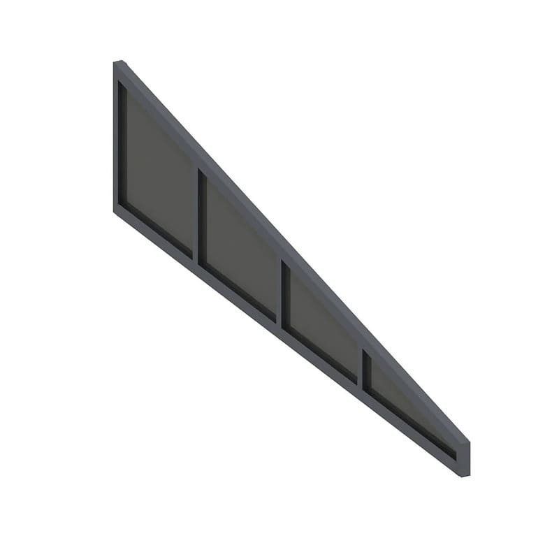 Luxi Living Coastal Patio Cover Quarter Window - black components
