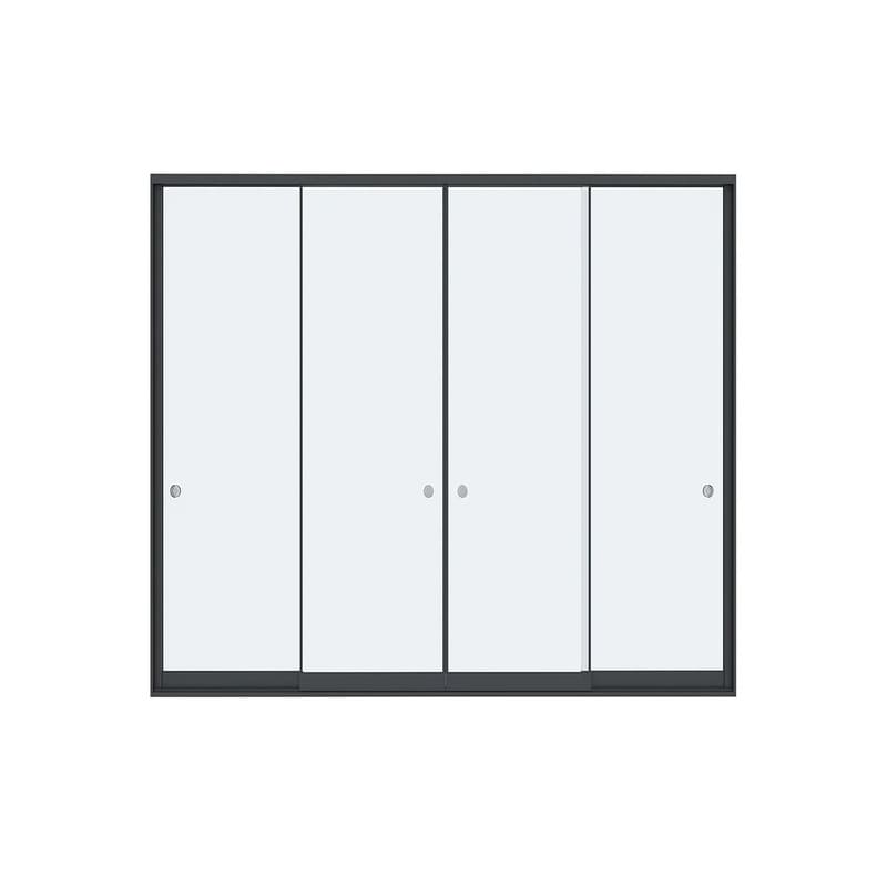 Luxi Living Frameless Glass Sliding Door for Coastal Patio Cover - 4 panels door
