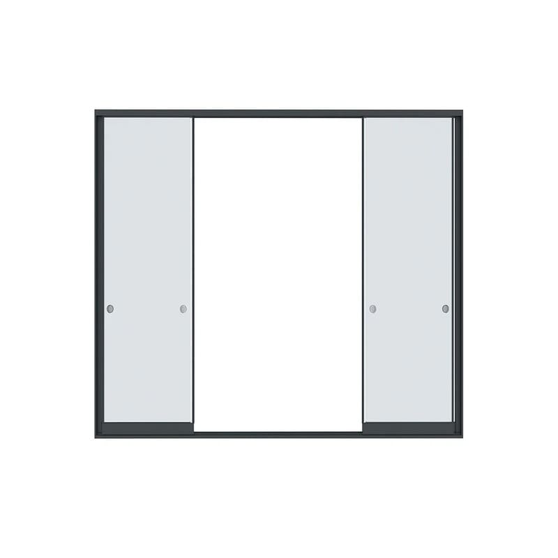 Luxi Living Frameless Glass Sliding Door for Coastal Patio Cover-2 panels