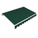 Luxi Living Fuji Manual Retractable Awning - Green Awning On White background.