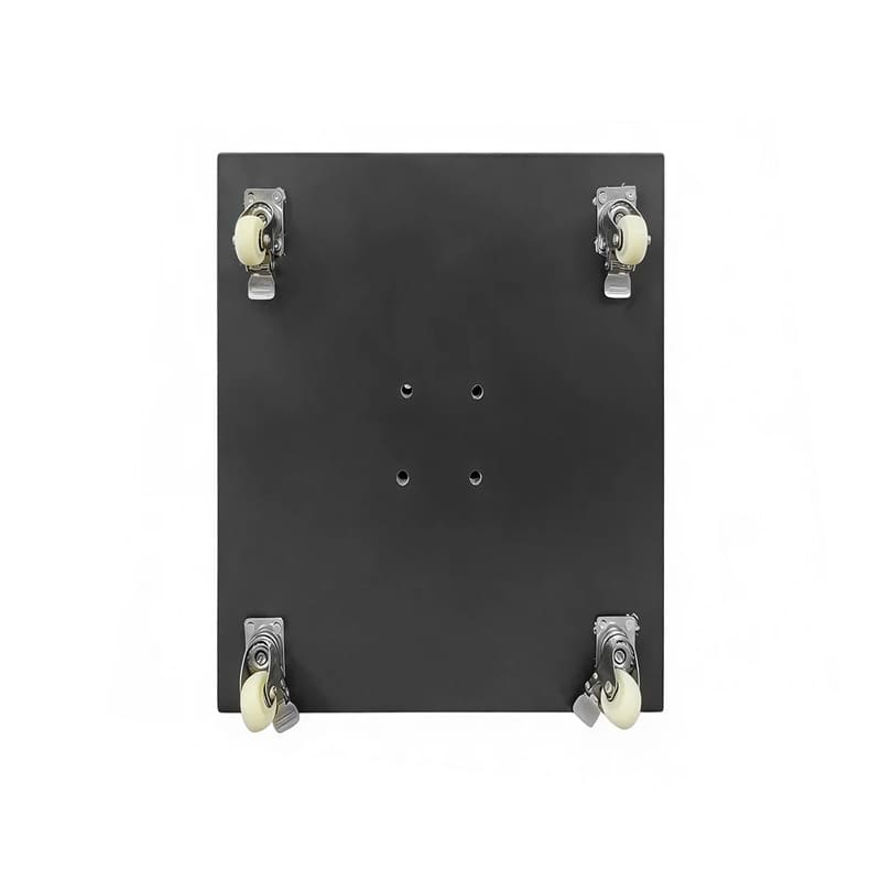 Luxi Living Granite Base Black for Market Umbrellas - 80kg, underneath the base plate with rollers