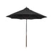 Luxi Living Nile 2.7m Round Market Umbrella- black umbrella on white background