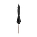 Luxi Living Nile 2.7m Round Market Umbrella - black umbrella folded on white background