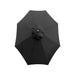 Luxi Living Nile 2.7m Round Market Umbrella - opened umbrella on white background.