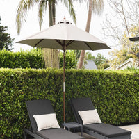 Luxi Living Nile 2.7m Round Market Umbrella - taupe umbrella by flower hedge