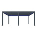 Luxi Living Pacific Motorised Freestanding Louvre Roof Aluminium Pergola - grey pergola on a white background