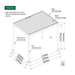 Luxi Living Pacific Motorised Freestanding Louvre Roof Aluminium Pergola - 5.1 x4.6m dimensions