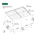Luxi Living Pacific Motorised Freestanding Louvre Roof Aluminium Pergola - 5.1x5.1m dimensions