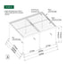 Luxi Living Pacific Motorised Freestanding Louvre Roof Aluminium Pergola - 6.1x6.1m dimensions