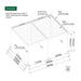 Luxi Living Pacific Motorised Freestanding Louvre Roof Aluminium Pergola - 8.1x4.6m dimensions