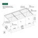 Luxi Living Pacific Motorised Freestanding Louvre Roof Aluminium Pergola - 8.1x6.1m dimensions