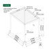 Luxi Living Pacific Motorised Freestanding Louvre Roof Aluminium Pergola - 4.1x4.6m dimensions