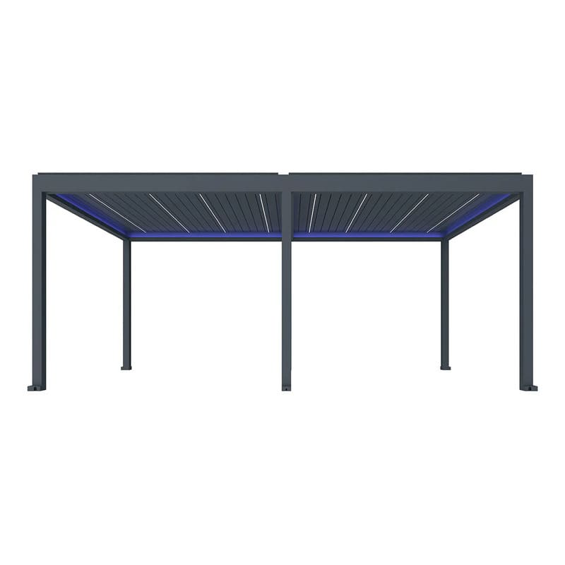 Luxi Living Pacific Motorised Freestanding Louvre Roof Aluminium Pergola grey pergola