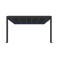 Luxi Living Pacific Motorised Wall Mounted Louvre Roof Aluminium Pergola - front facing pergola
