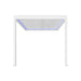 Luxi Living Pacific Motorised Wall Mounted Louvre Roof Aluminium Pergola-  4.1x4.5m white pergola on  white bg