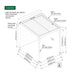 Luxi Living Pacific Motorised Wall Mounted Louvre Roof Aluminium Pergola - 4.1x4.5m dimensions