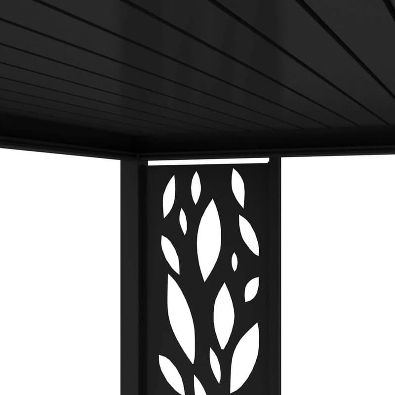 Luxi Living Patterned Privacy Panel for Tasman Wall Mounted Pergola - Underneath the Pergola