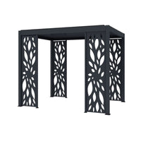 Luxi Living Patterned Privacy Panel for Baltic Freestanding Pergola - charcoal-pergola on white background