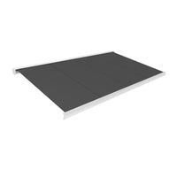 Luxi Living Rainier Pro Full Cassette Motorised Retractable Awning - Dark Grey white frame