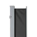 Luxi Living Retractable Side Awning & Privacy Screen 2m X 4m - grey awning partially extended