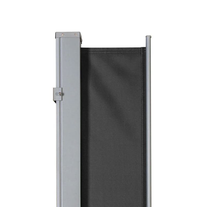 Luxi Living Retractable Side Awning & Privacy Screen 2m X 4m - grey awning partially extended