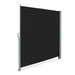 Luxi Living Retractable Side Awning & Privacy Screen 2m X 4m-extended black awning