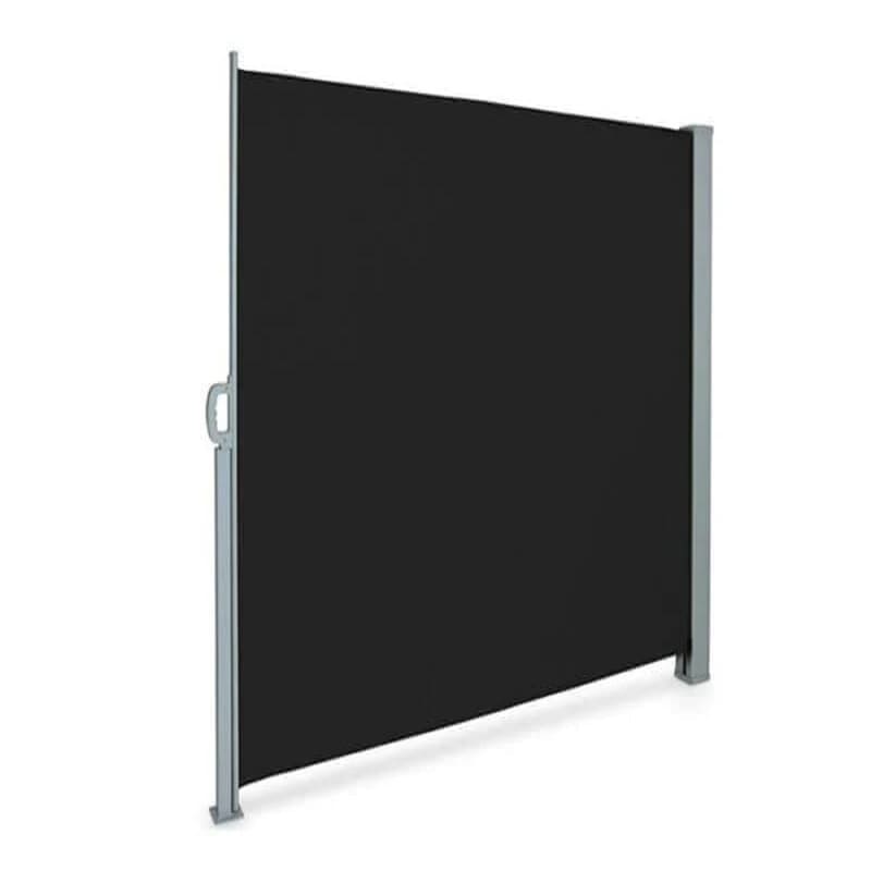 Luxi Living Retractable Side Awning & Privacy Screen 2m X 4m-extended black awning