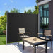 Luxi Living Retractable Side Awning & Privacy Screen 2m X 4m-black awnings beside the lawn
