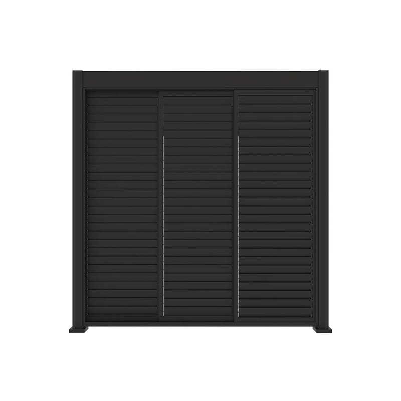 Luxi Living Shutter Sliding Door for Baltic Wall Mounted Pergola - Sideview Of the  Pergola