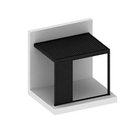 Luxi Living Shutter Sliding Door for Caribbean Wall Mounted Pergola - Black Pergola on a Slab