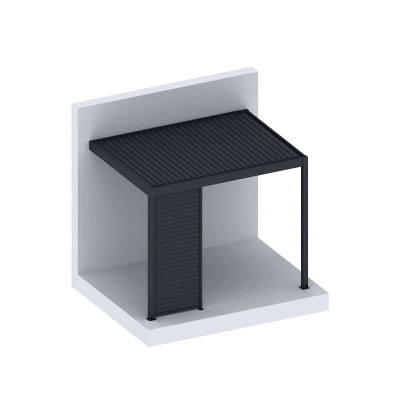 Luxi Living Shutter Wall for Tasman Wall Mounted Pergola - Charcoal pergola