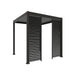 Luxi Living Shutter Wall for Atlantic and Caribbean Freestanding Pergola-black pergola on white background
