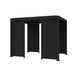 Luxi Living Shutter Wall for Tasman Freestanding Pergola-black pergola on white background