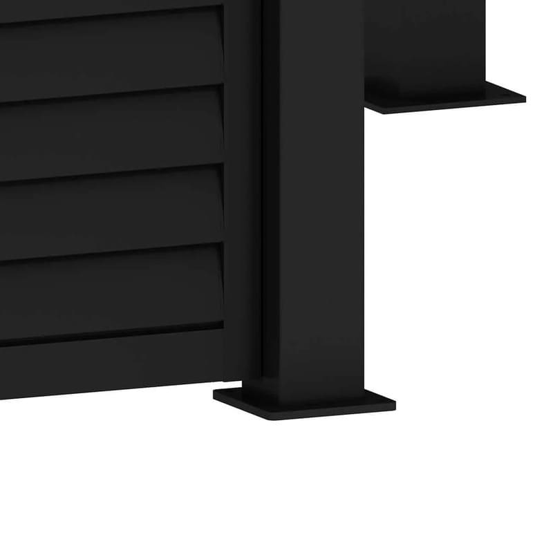 Luxi Living Shutter Wall for Tasman Wall Mounted Pergola - Showing Base Plates  of Pergola