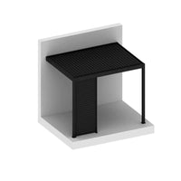 Luxi Living Shutter Wall for Tasman Wall Mounted Pergola-Black pergola
