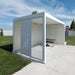 Luxi Living Shutter Wall for Tasman Wall Mounted Pergola= White pergola in the field