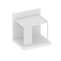Luxi Living Shutter Wall for Tasman Wall Mounted Pergola - White pergola