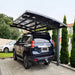 Luxi Living Single Carport 550 x 280 x 316cm - rear view of Toyota SUV