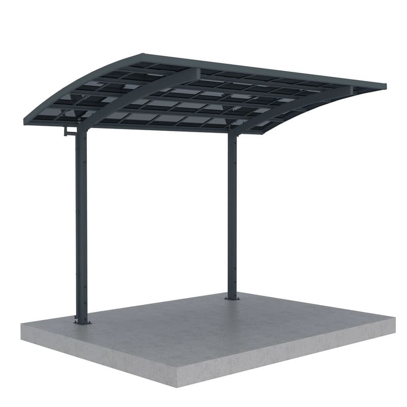 Luxi Living Cantilever Patio Cover 550x 280 x 316cm - Setup on a concrete Slab.